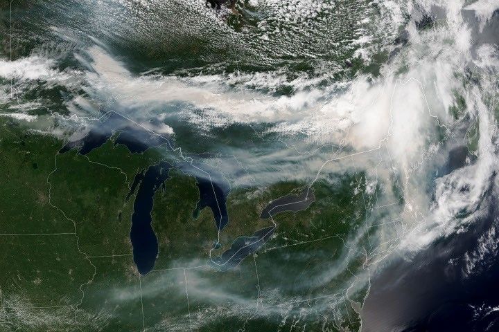 A Week of Smoky Skies Across North America