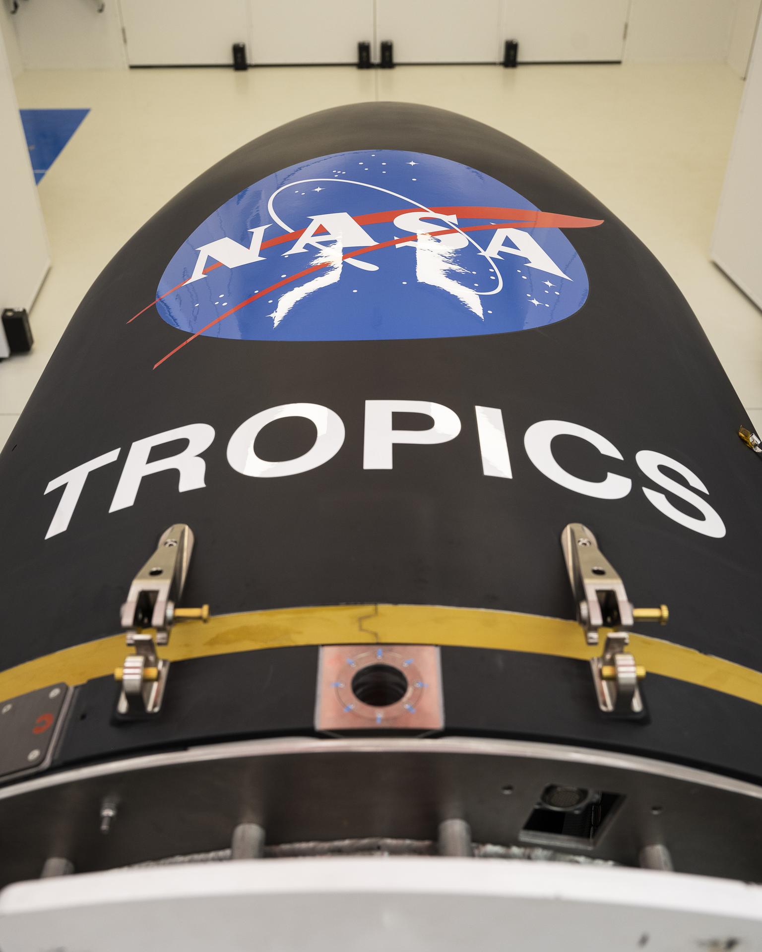 NASA's TROPICS CubeSats encapsulated inside a Rocket Lab Electron payload fairing — the kind of small-satellite missions that drive the light-lift market (NASA)