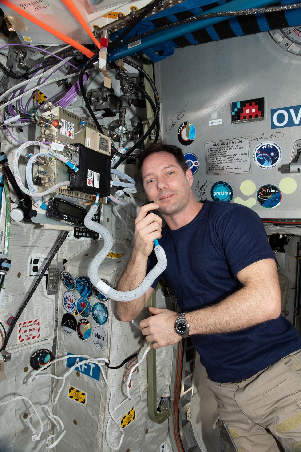 ESA astronaut Thomas Pesquet of France aboard the International Space Station (NASA)