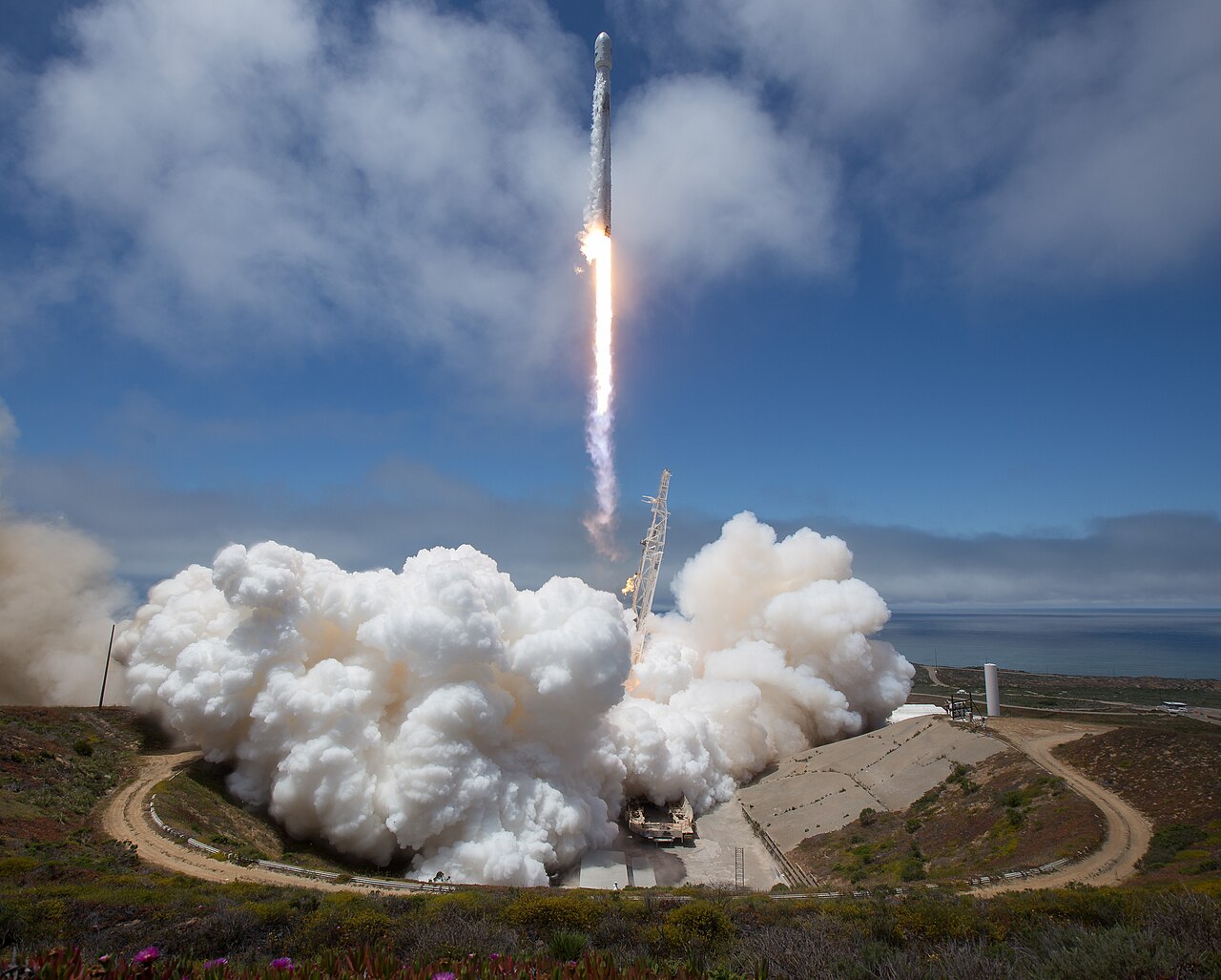 Figure 1: Falcon 9 first-stage rocket vertical landing moment